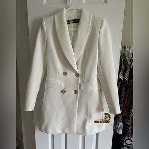 Zara white blazer dress
